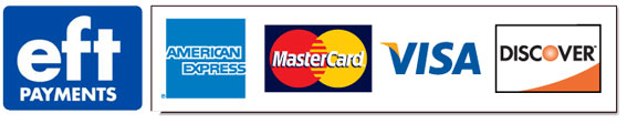 Accepted payment methods: EFT and credit card payments