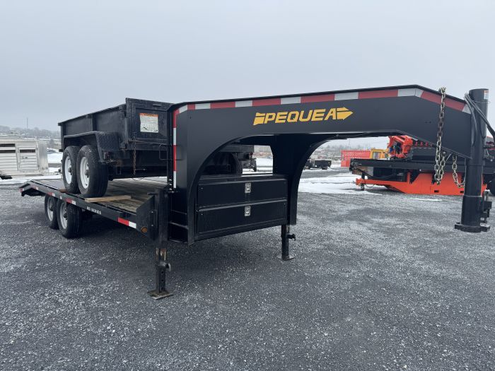 Pequea 16+4 gooseneck deckover trailer with level deck 14k