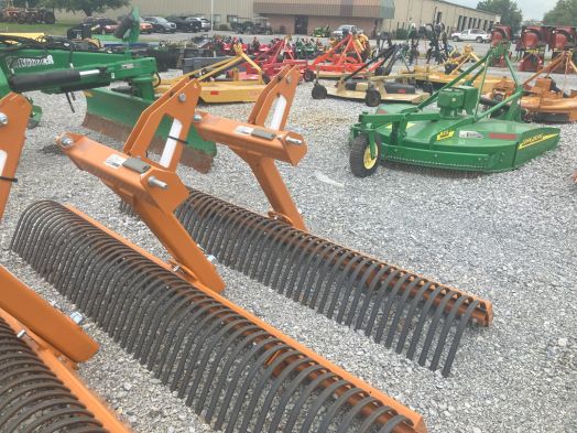 Woods LRS96P 8' 3pt Landscape Rake - Woods Orange