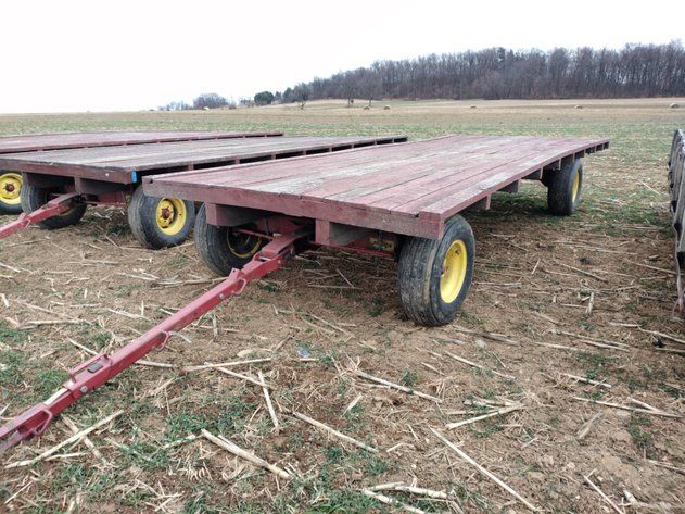 Stoltzfus 8x20 flat bed wagon on 8 ton gear