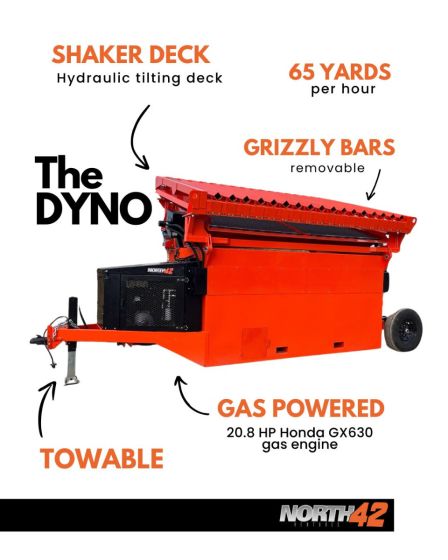 North 42 Dyno 10' portable gas screener with Grizzly Bars