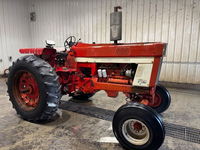 International 966 open station tractor