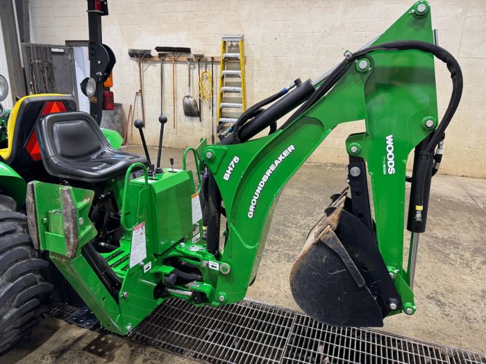 Woods BH75 backhoe with 16" bucket and thumb