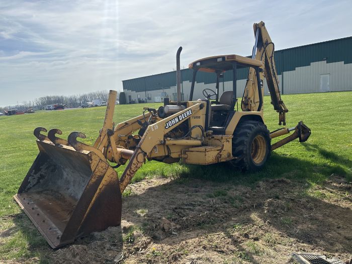 John Deere 710D Salvage Backhoe Tractor #002256