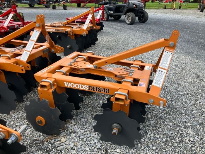 Woods DHS48N 4' 3pt disc harrow - Woods Orange